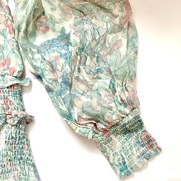 NWT LoveShackFancy Carrillo Asymetric Shirred Dress - Picture 9 of 16